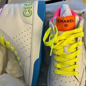 Chanel calfskin sneakers
